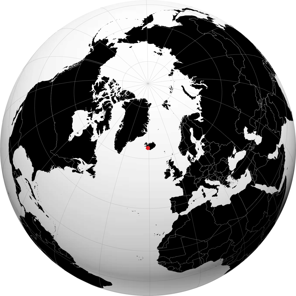 Laugarvatn on the globe