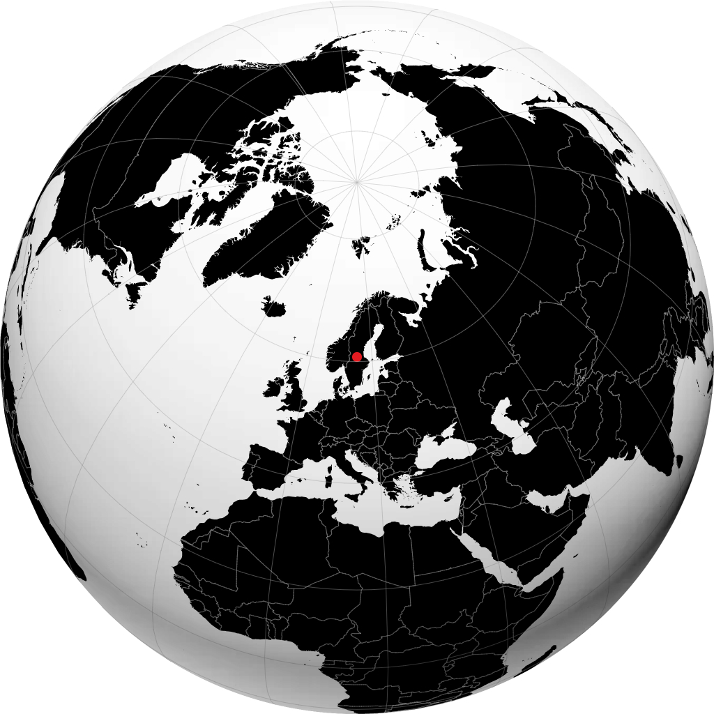 Leksand on the globe