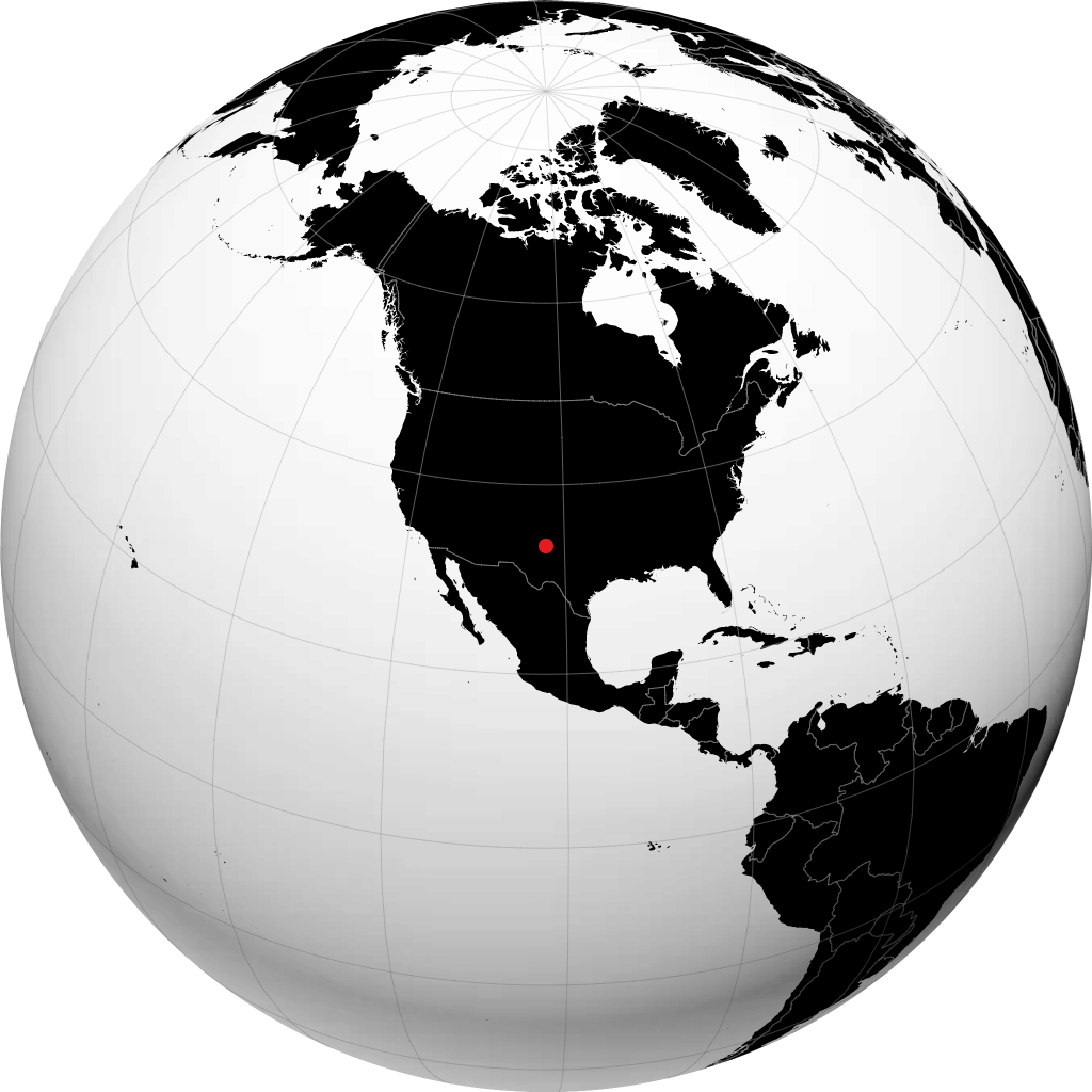 Levelland on the globe
