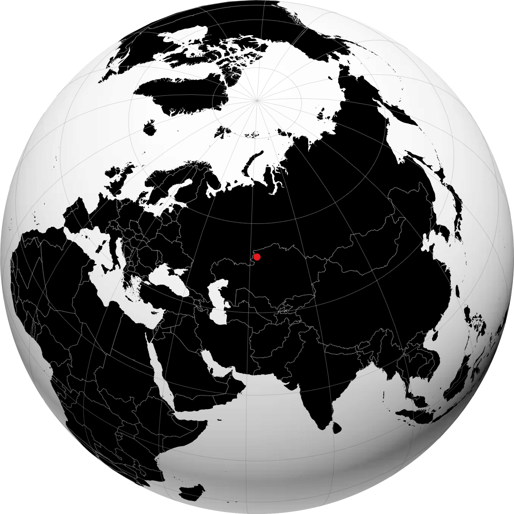 Līsakovsk on the globe