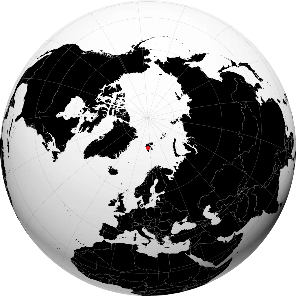 Longyearbyen on the globe
