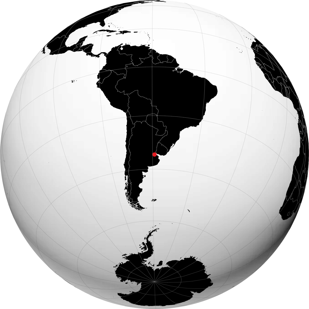 Luján on the globe