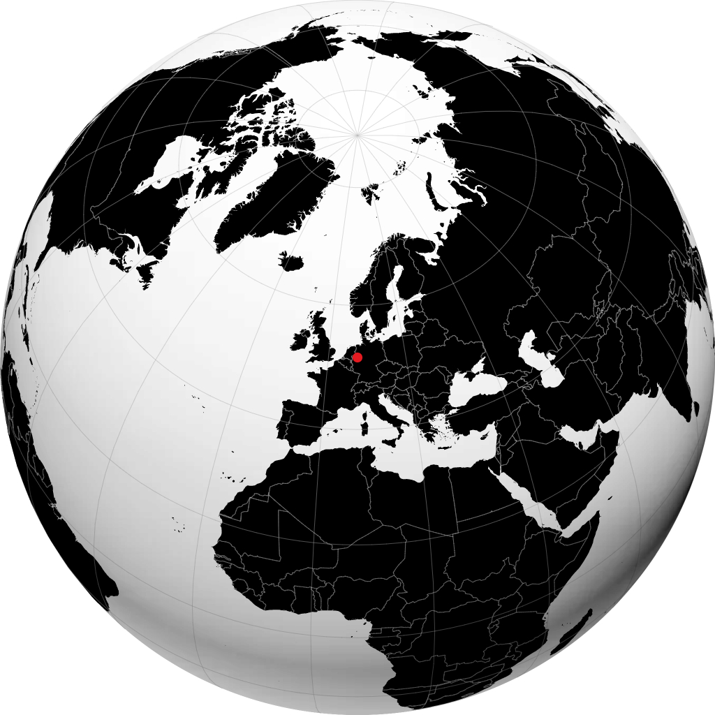 Lünen on the globe