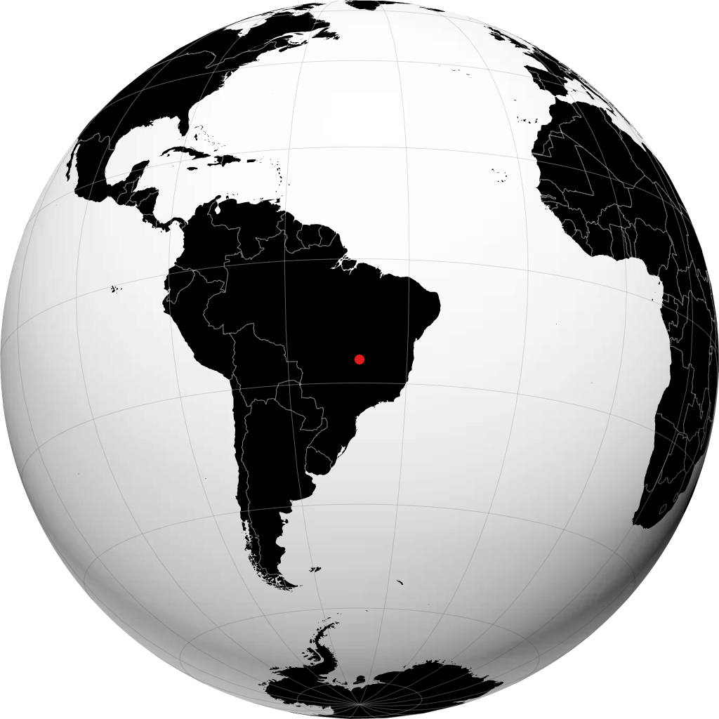 Luziania on the globe