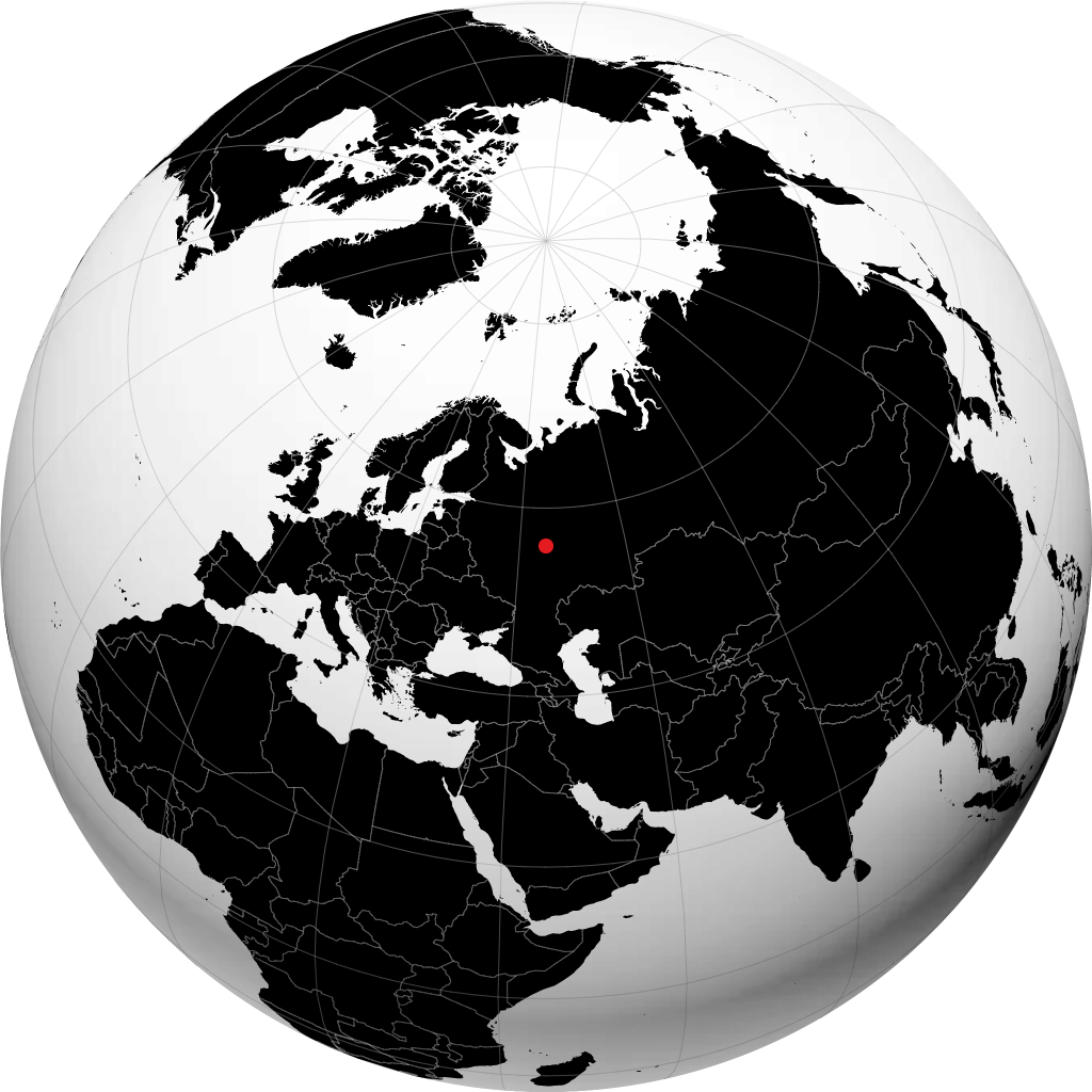 Lyskovo on the globe