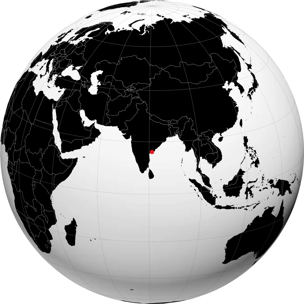 Machilipatnam on the globe