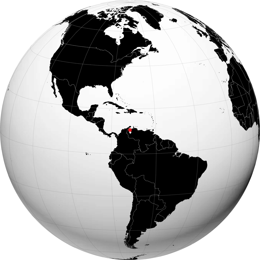 Maracaibo on the globe