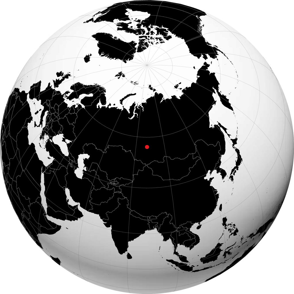 Mariinsk on the globe