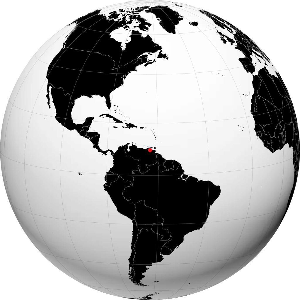 Maturín on the globe