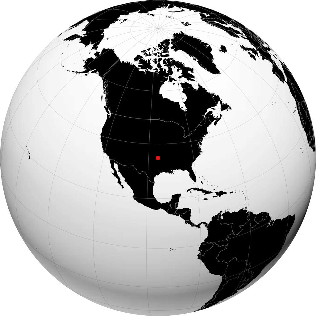 McAlester on the globe