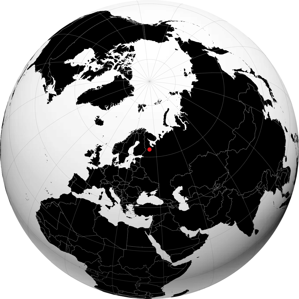 Medvezh'yegorsk on the globe