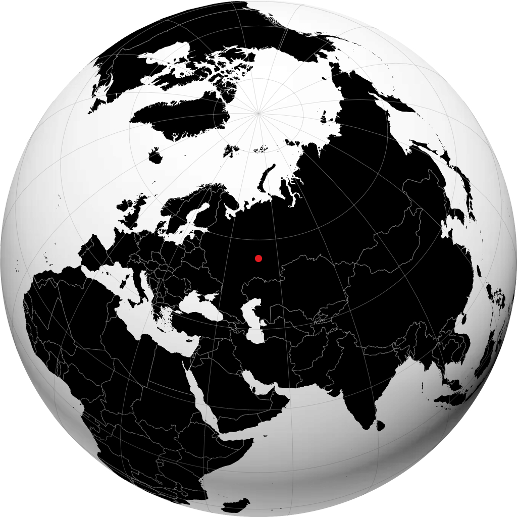 Mendeleyevsk on the globe