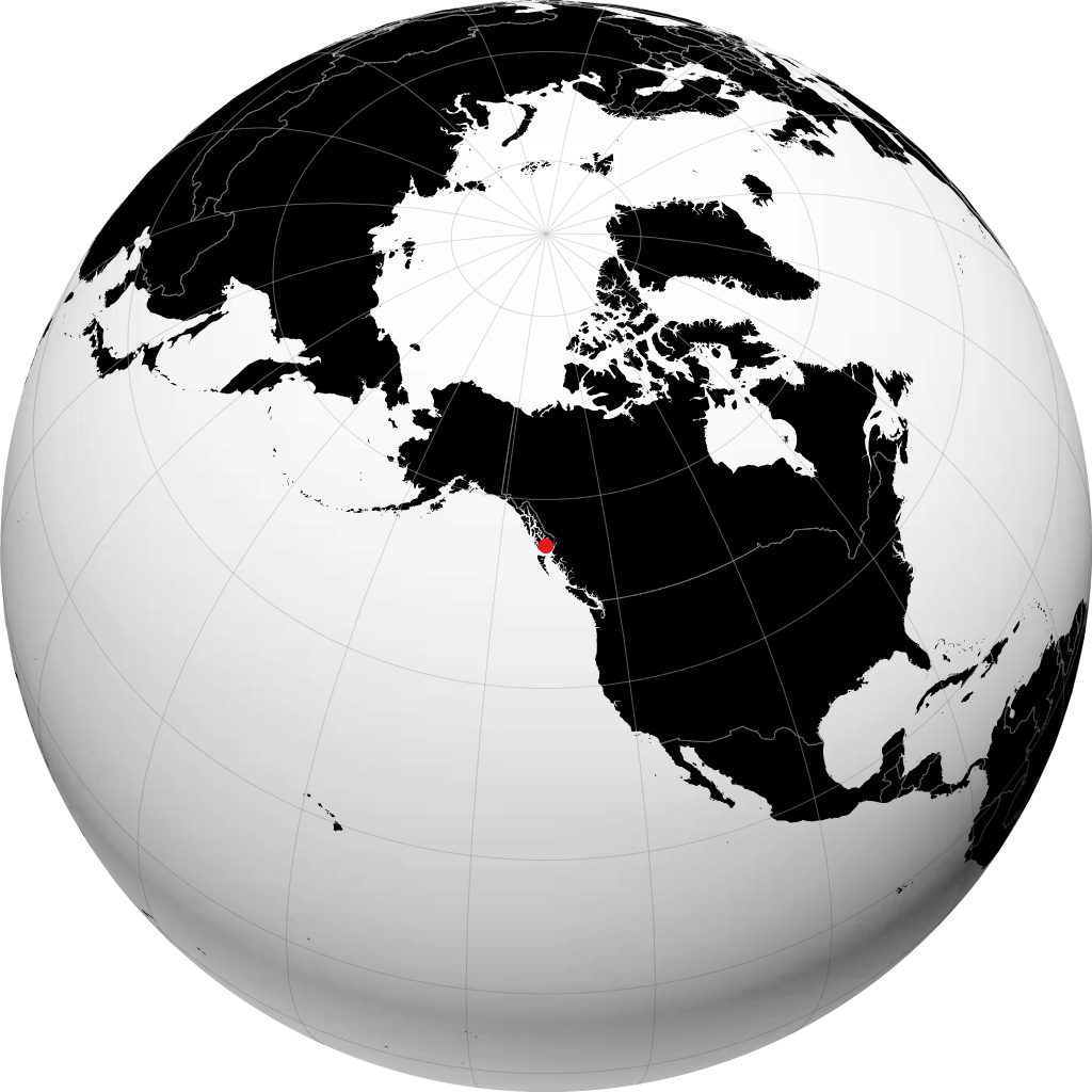 Metlakatla on the globe