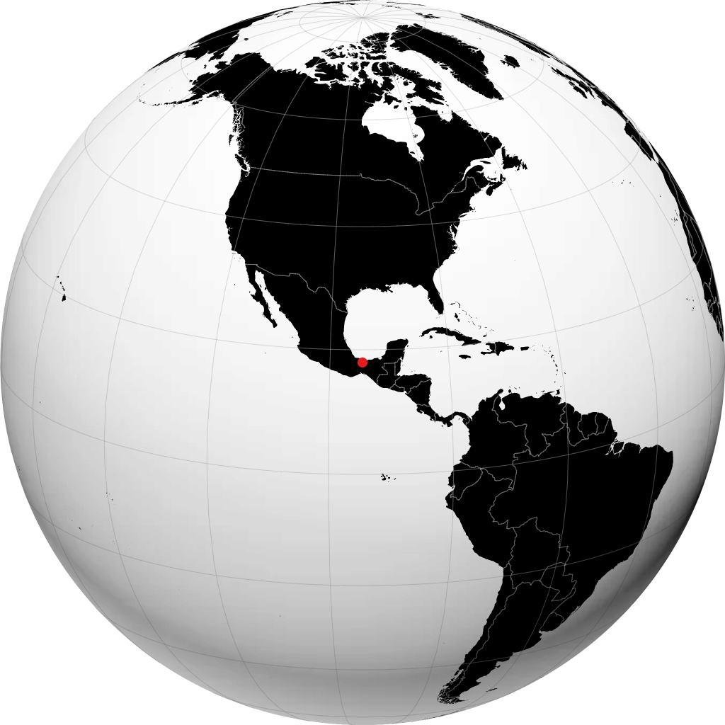 Minatitlán on the globe