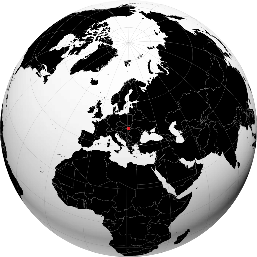 Miskolc on the globe