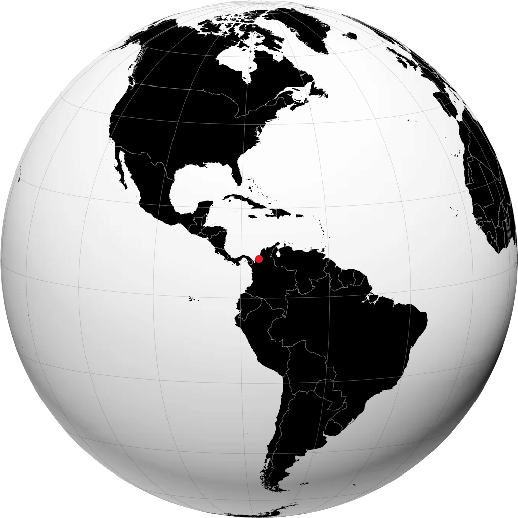 Montería on the globe