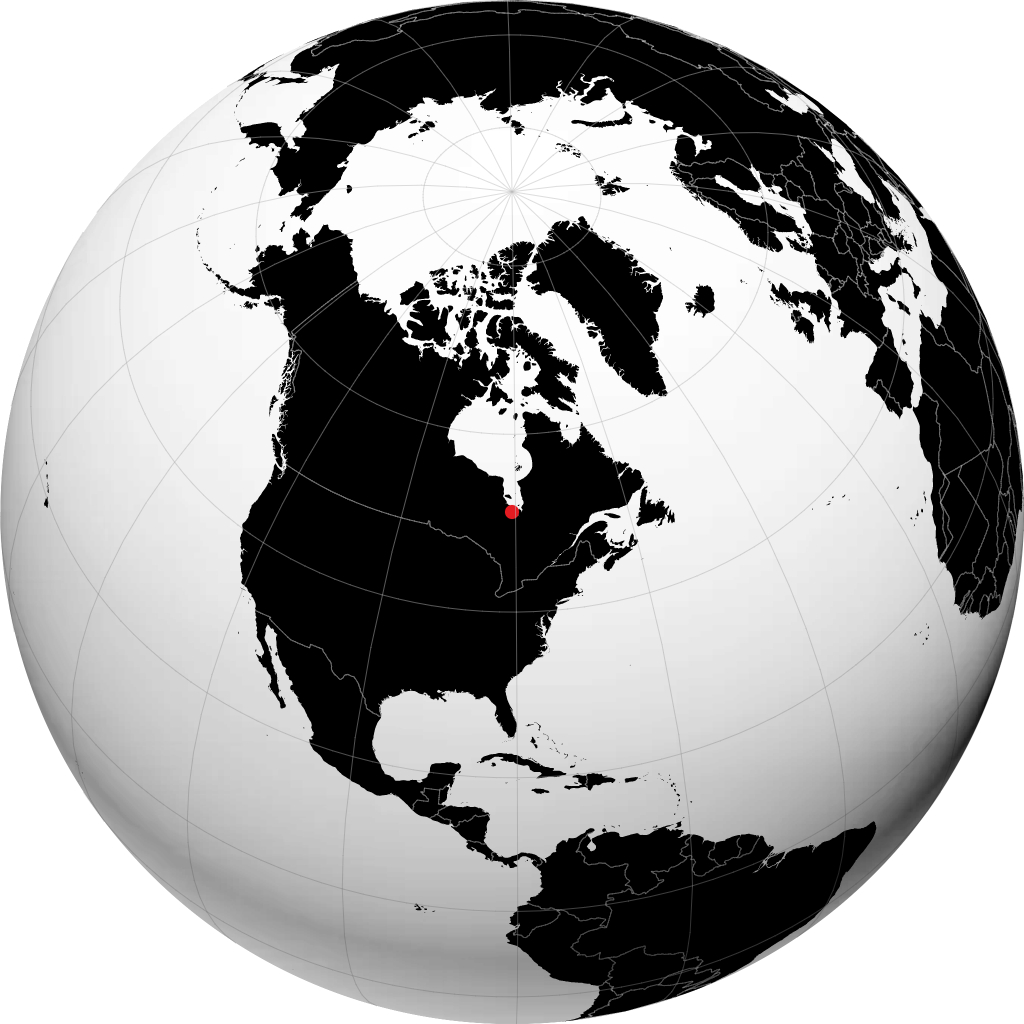 Moosonee on the globe