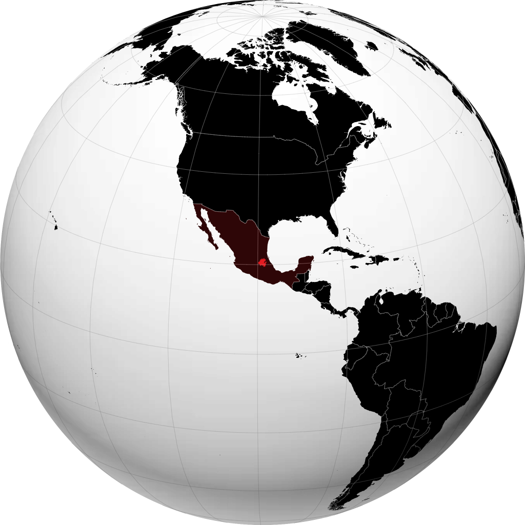 Estado de Hidalgo on the globe