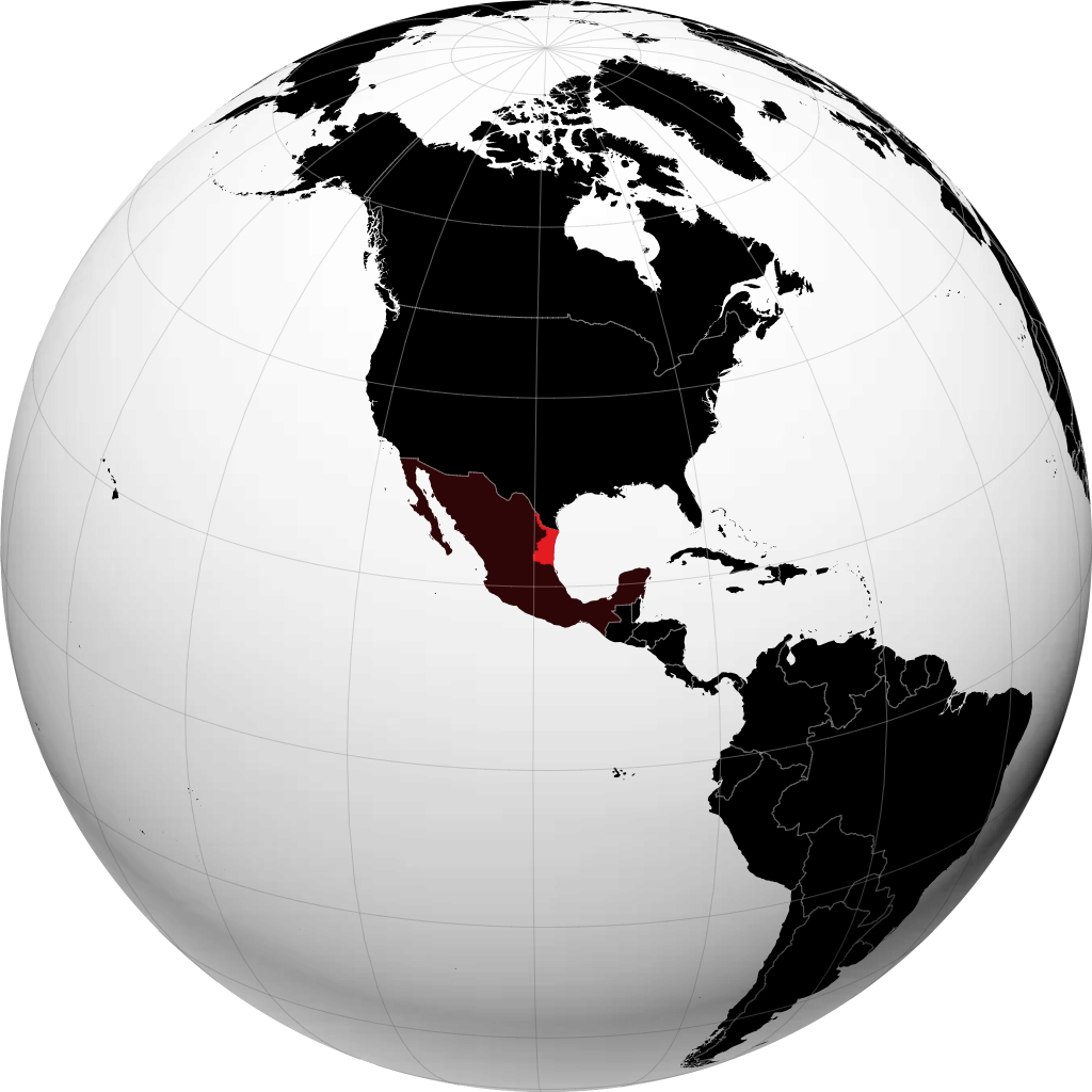 Estado de Tamaulipas on the globe