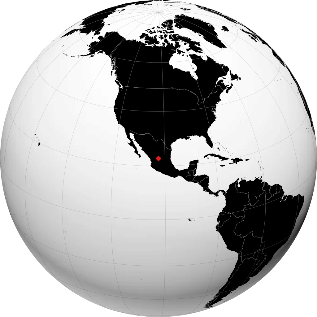 Guadalupe on the globe