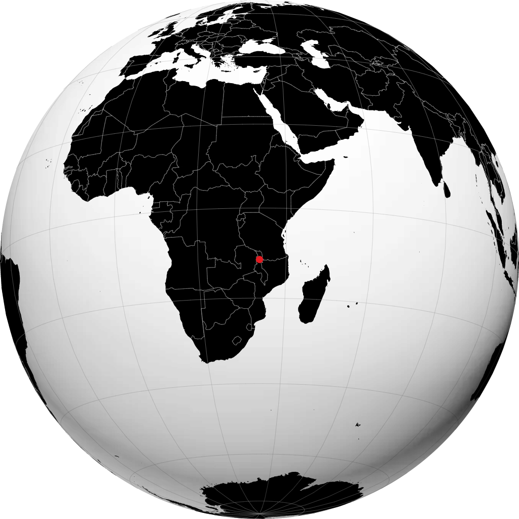 Mzuzu on the globe