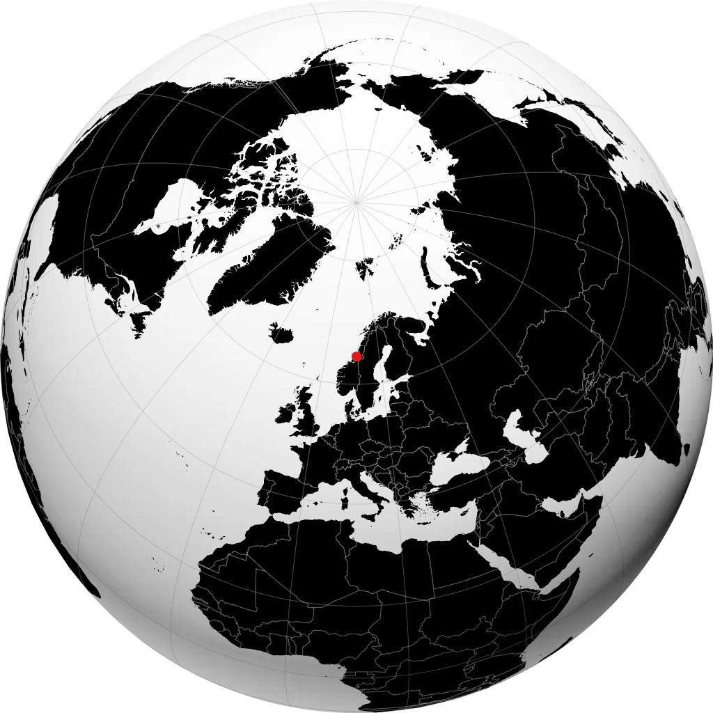 Namsos on the globe