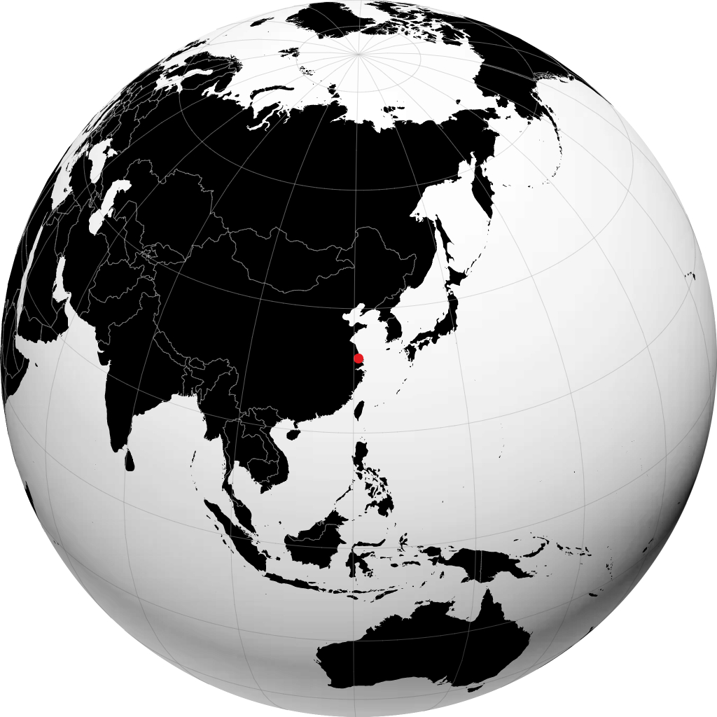 Nantong on the globe