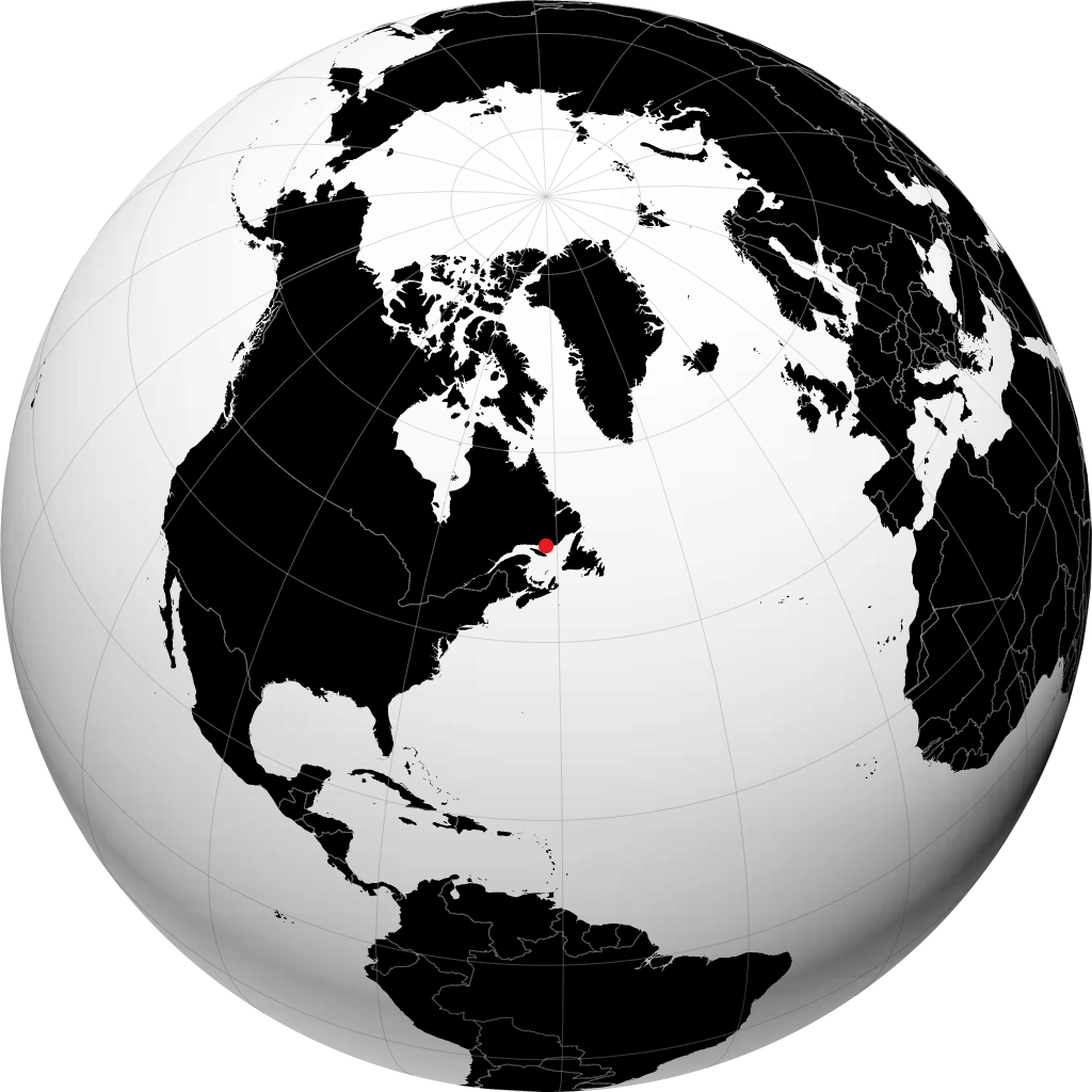 Natashquan on the globe