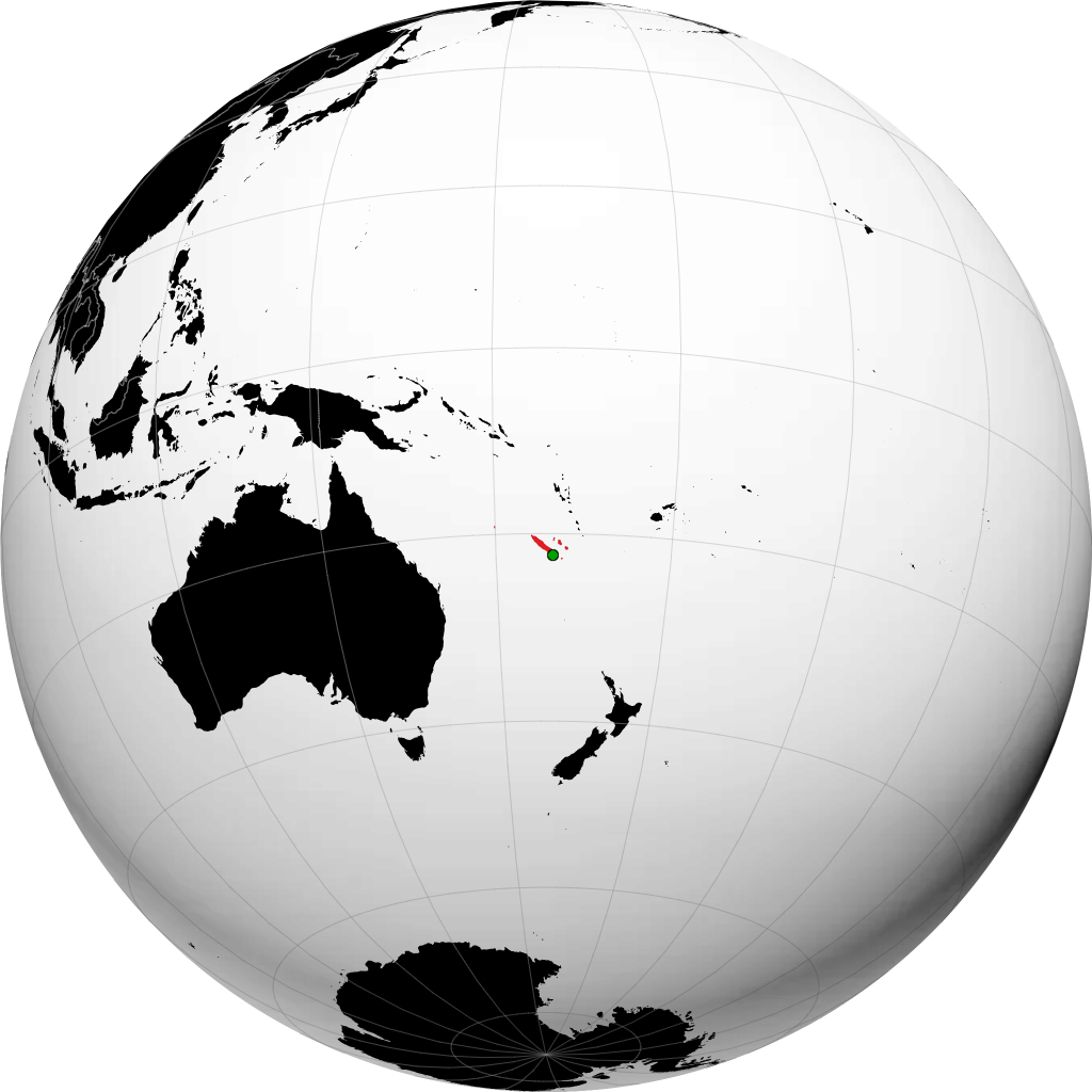 Nouvelle-Caledonie on the globe