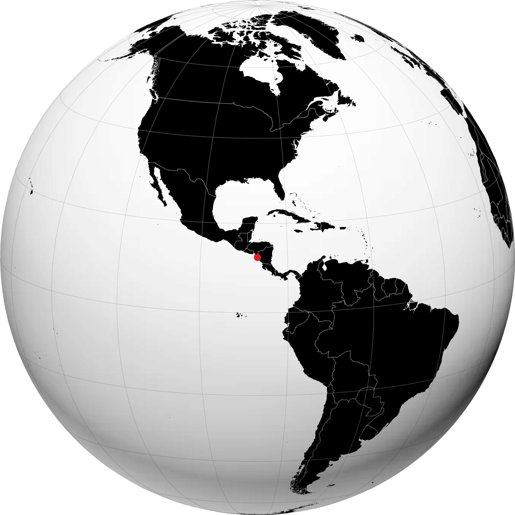 León on the globe
