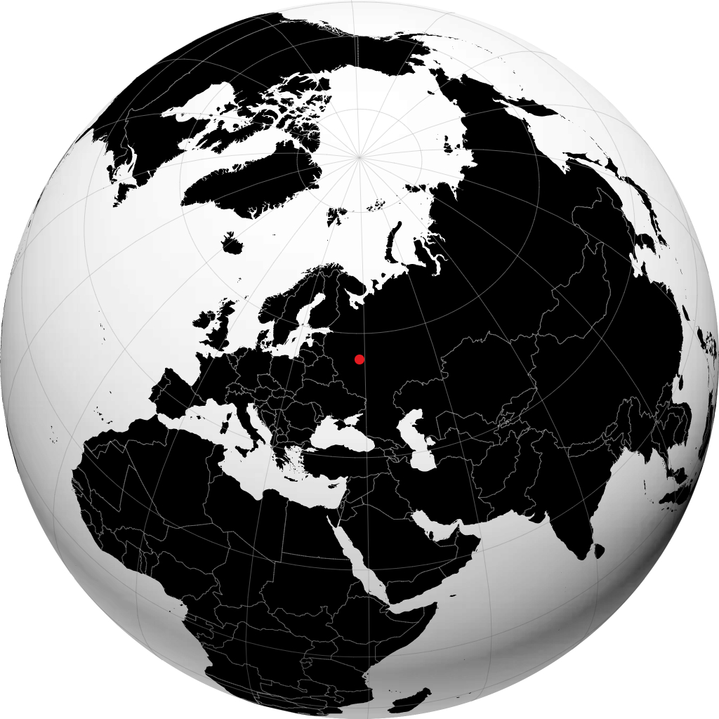 Noginsk on the globe