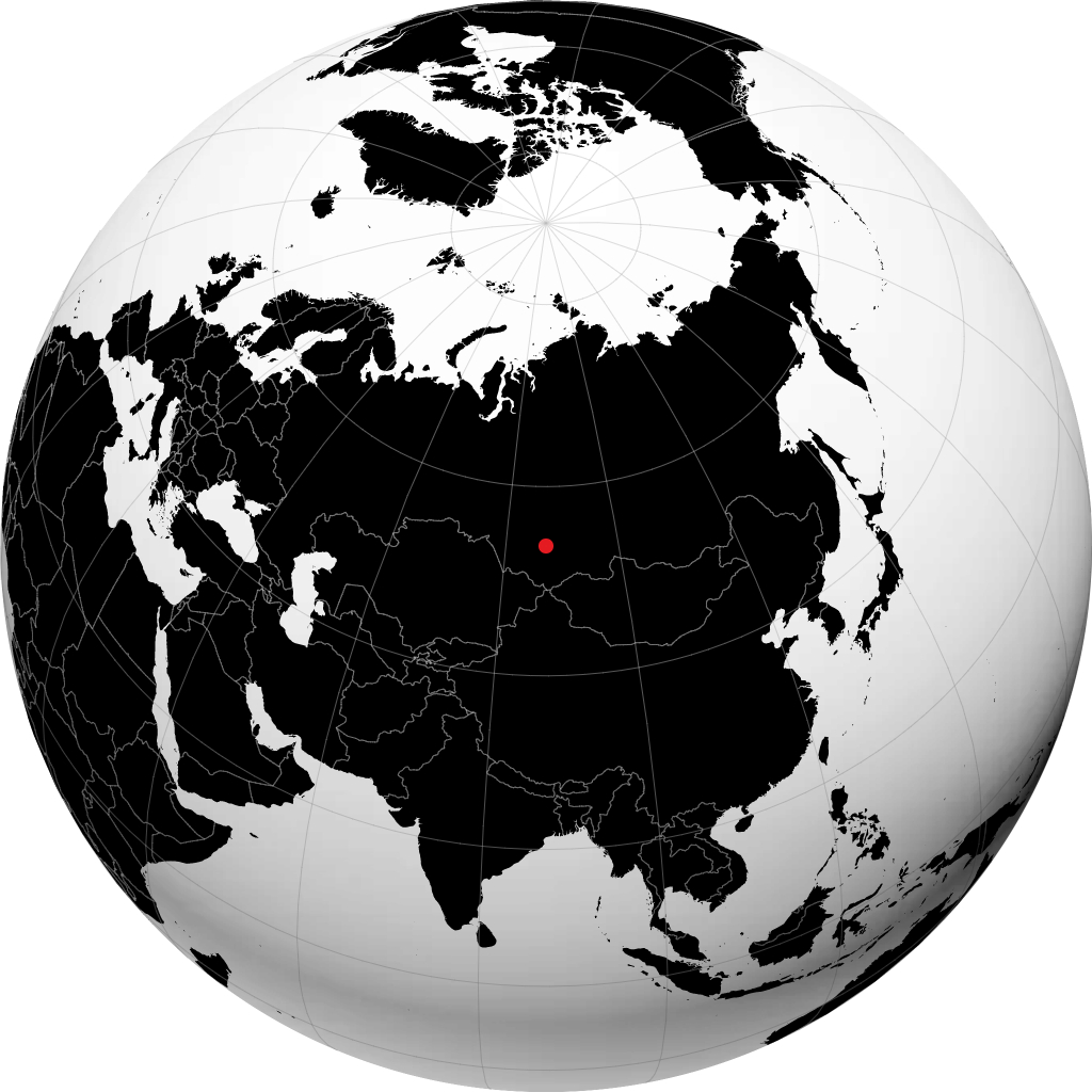 Novokuznetsk on the globe