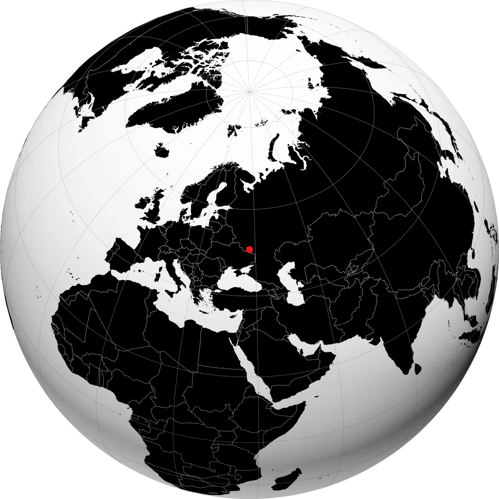 Novyy Oskol on the globe