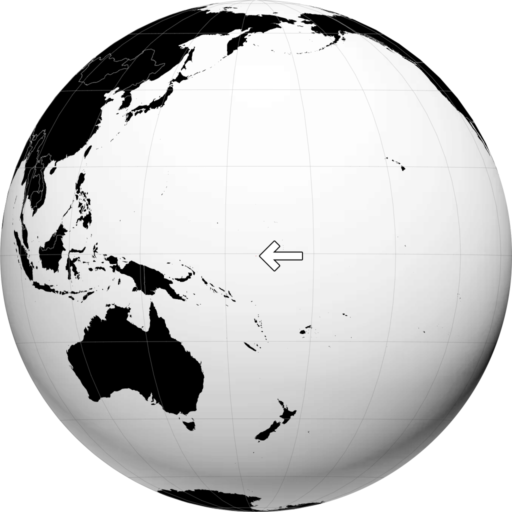 Nauru on the globe