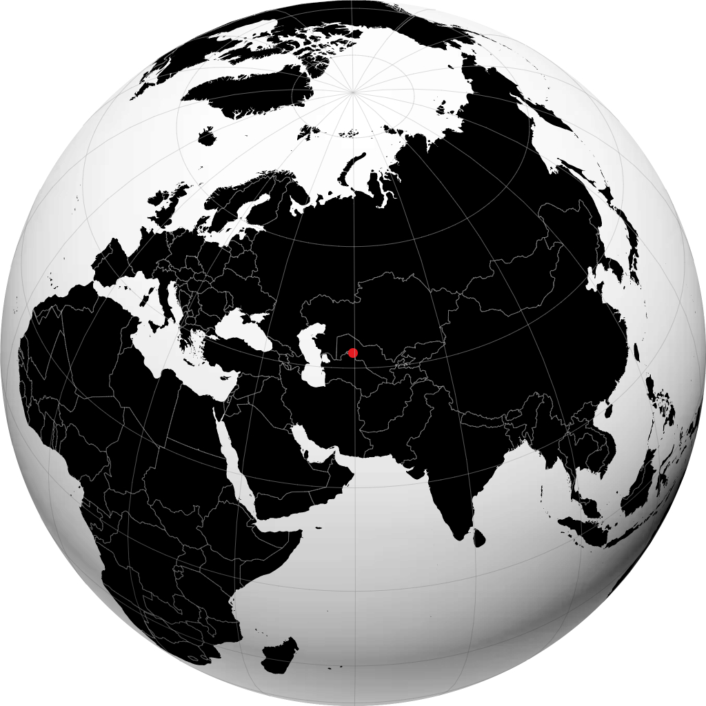 Nukus on the globe