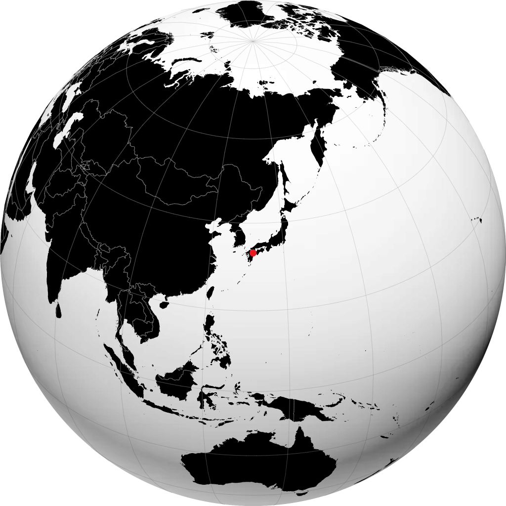Ōita on the globe