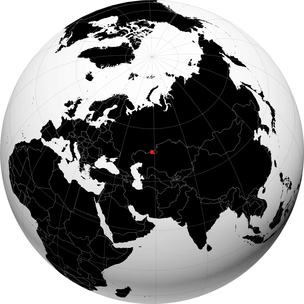 Orsk on the globe