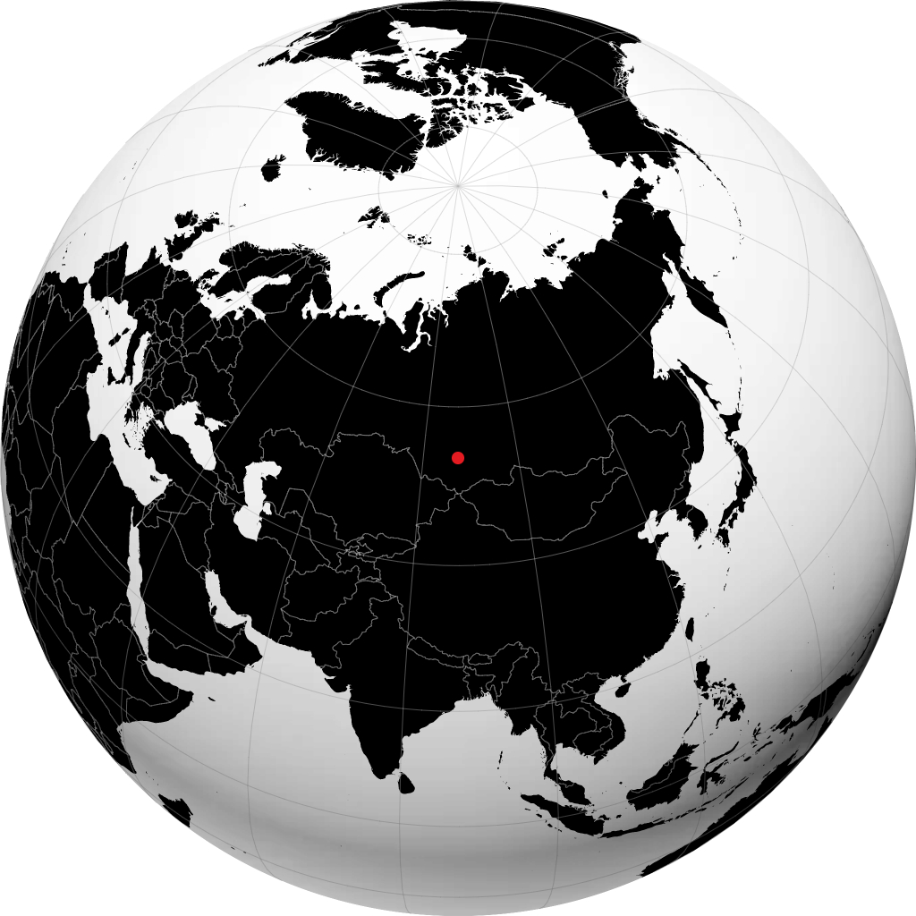 Osinniki on the globe