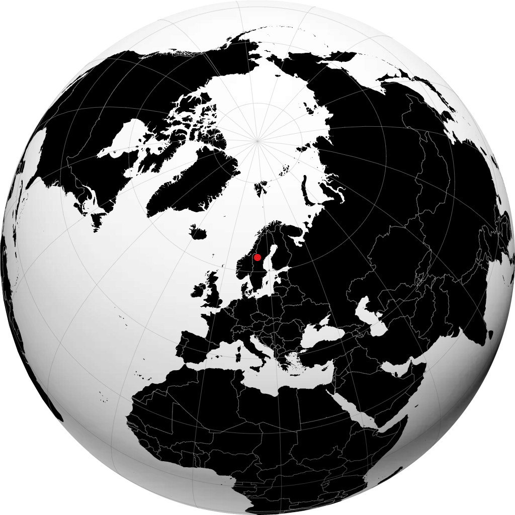 Östersund on the globe