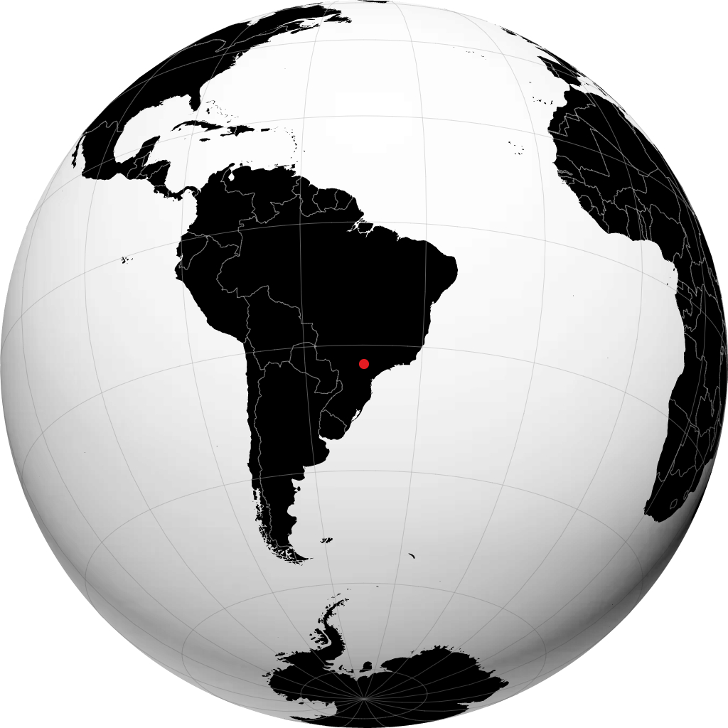 Ourinhos on the globe