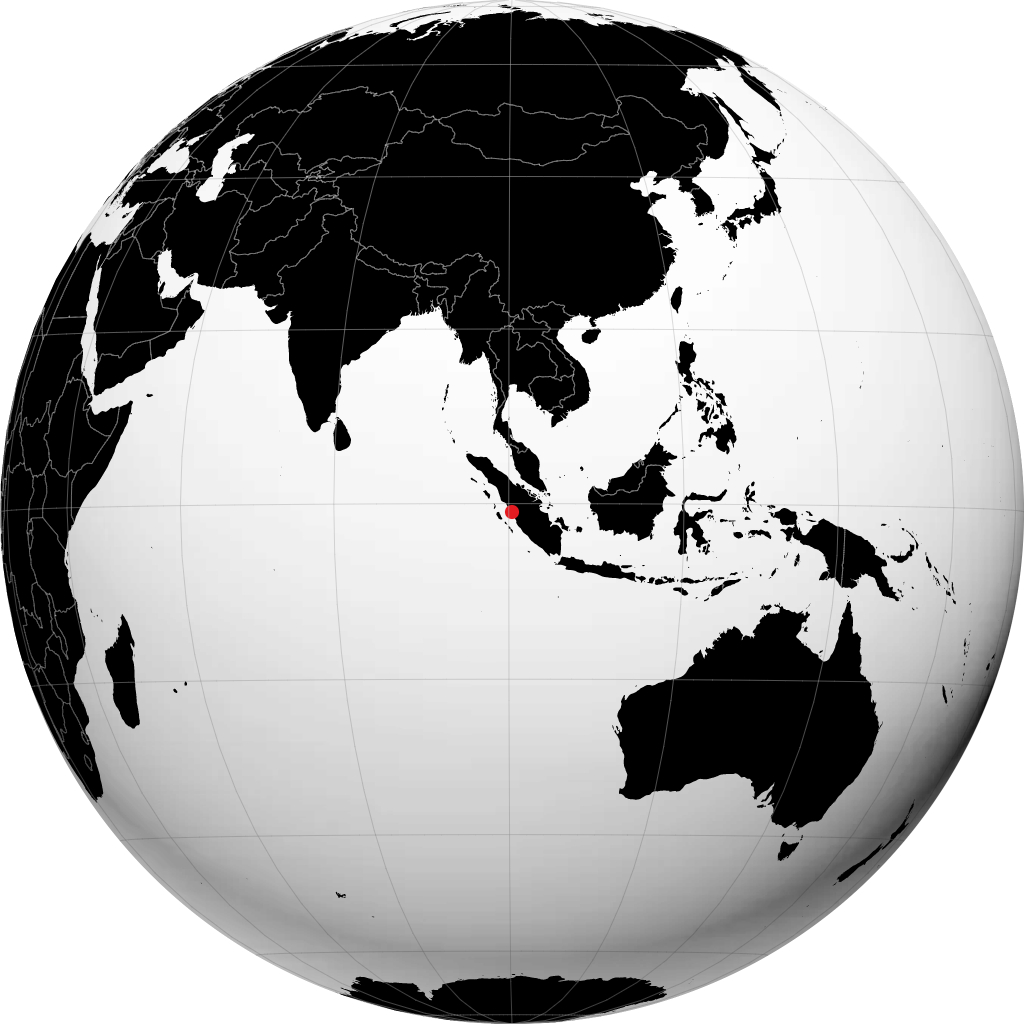 Padang on the globe