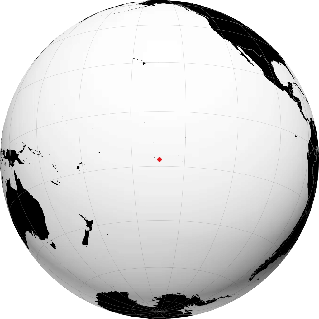 Papeete on the globe