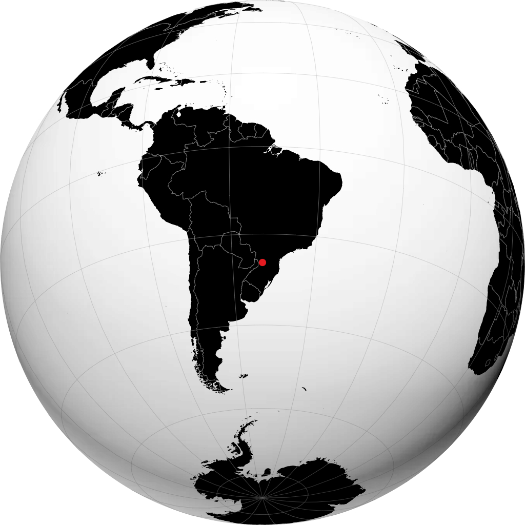 Pato Branco on the globe
