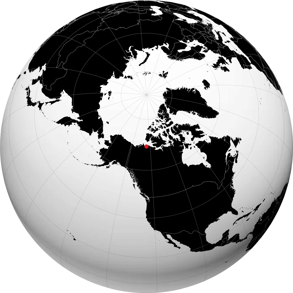 Paulatuk on the globe