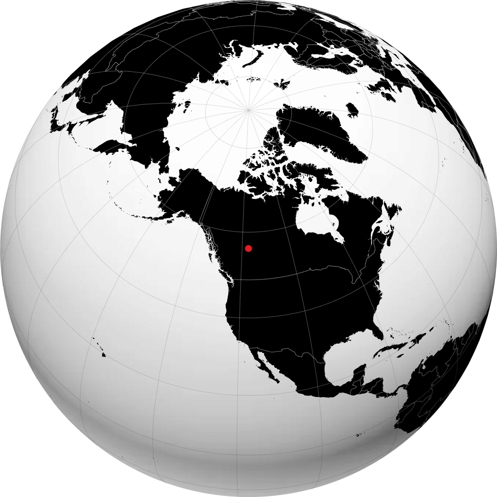 Peace River on the globe
