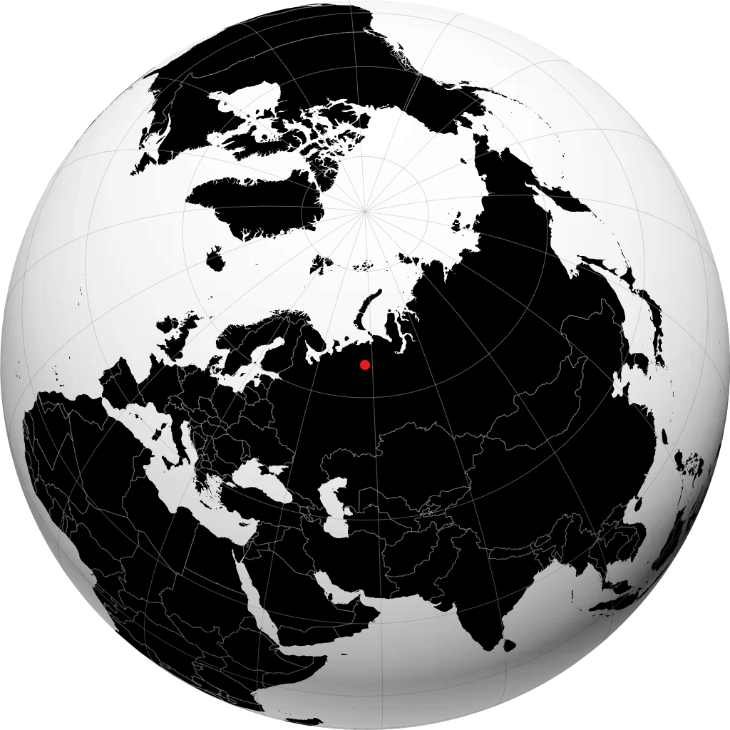 Pechora on the globe