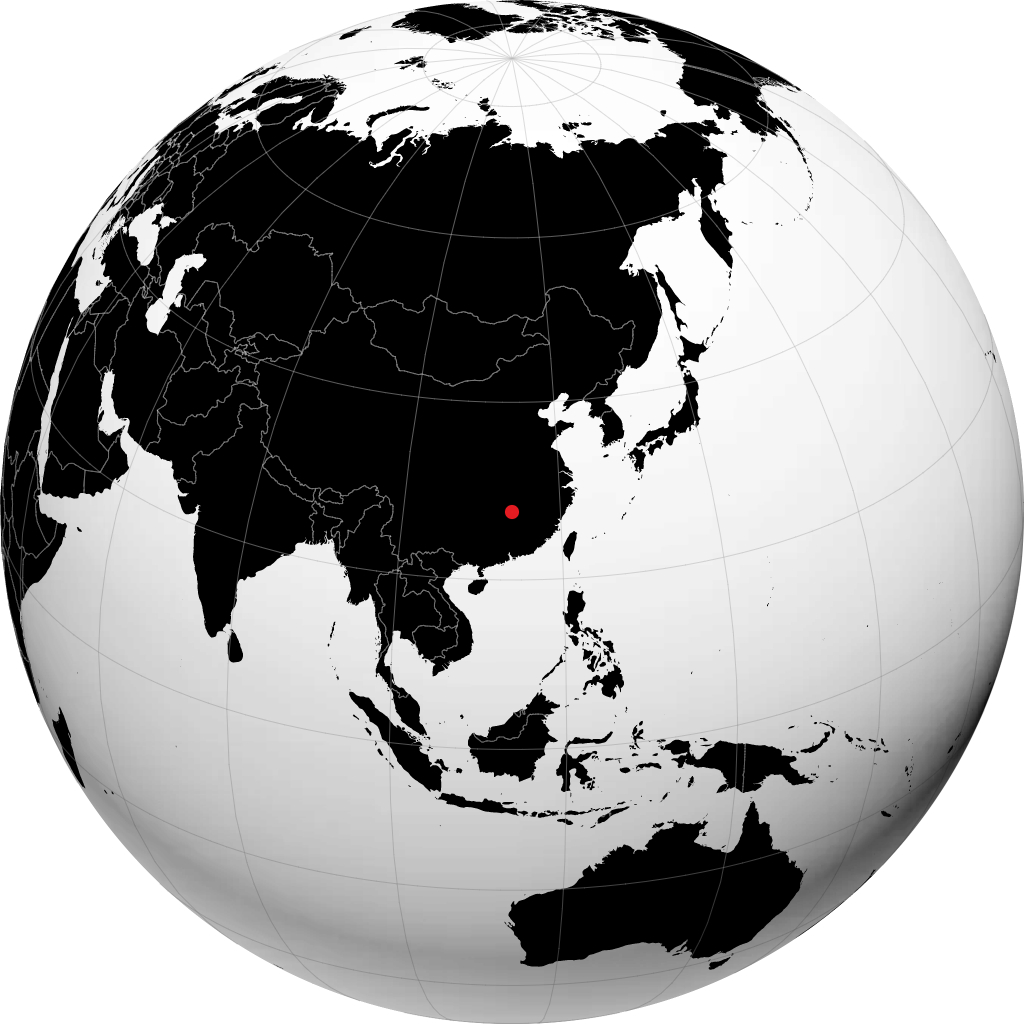 Pingxiang on the globe