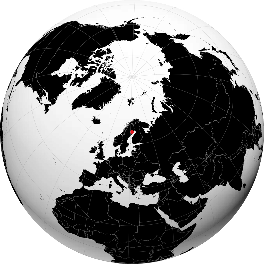 Piteå on the globe