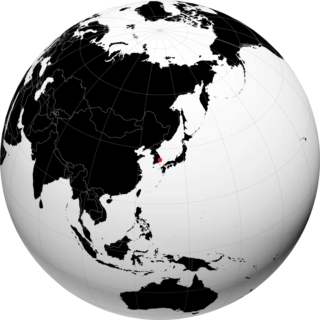 Pohang on the globe