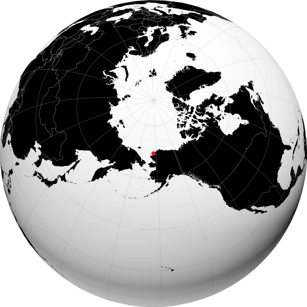 Point Lay on the globe